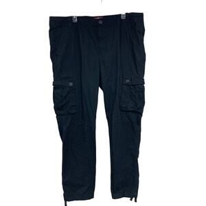 Match Men's Size 42 Black Casual Wild Cargo Straight Textured Outdoor Work Pants